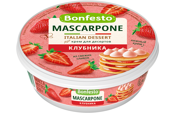 Mascarpone with filler “Strawberry”