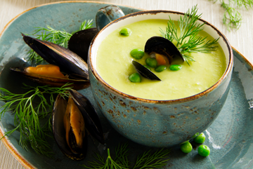  Cream soup with mussels