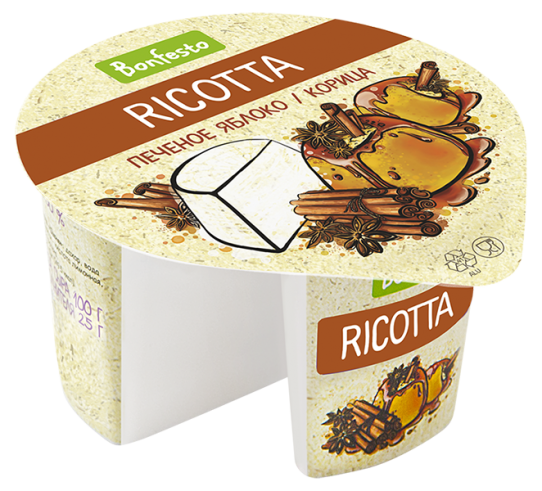 Ricotta with fruit filler “Baked apple – cinnamon”	